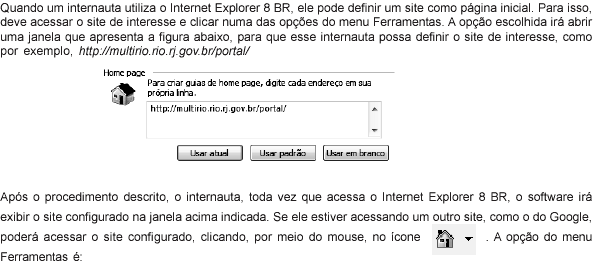 Questão Internet Explorer 8 - Prova Multirio